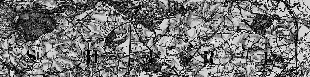 Old map of Hanbury Woodend in 1897