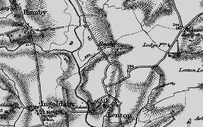 Old map of Hanby in 1895