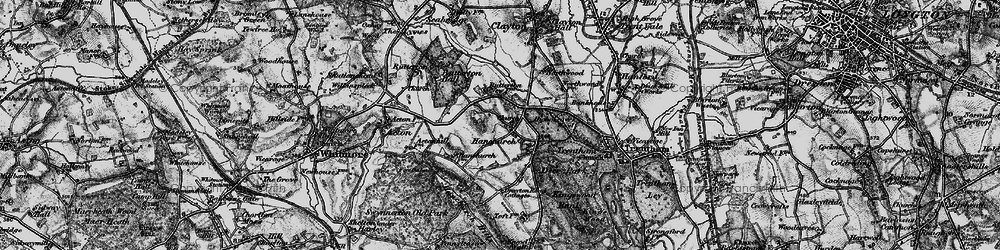 Old map of Hanchurch in 1897