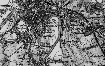 Old map of Handbridge in 1897