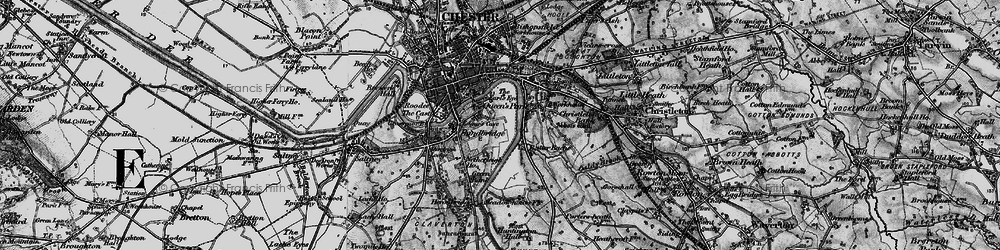 Old map of Handbridge in 1897