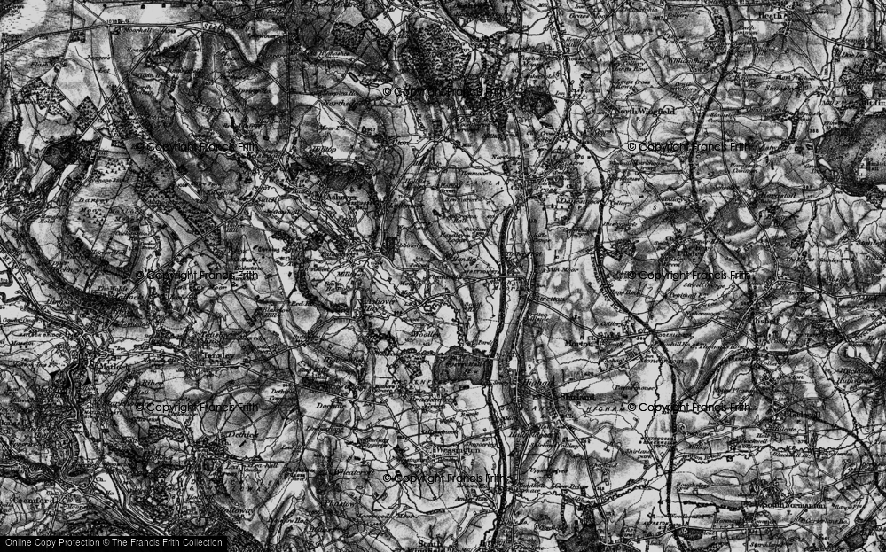 Old Map of Historic Map covering Fletcherhill in 1896