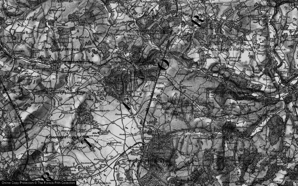 Old Map of Handside, 1896 in 1896