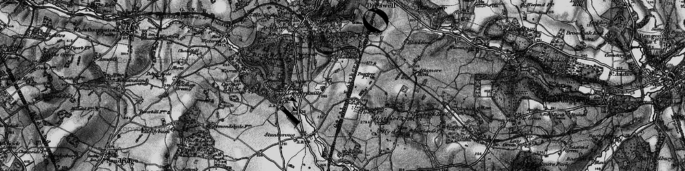 Old map of Handside in 1896
