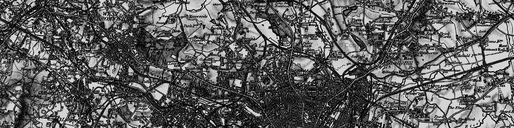 Old map of Handsworth Wood in 1899