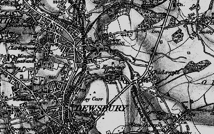 Old map of Hanging Heaton in 1896