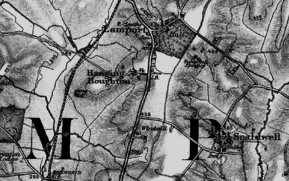 Old map of Hanging Houghton in 1898