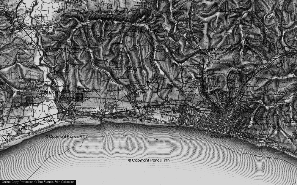 Old Map of Hangleton, 1895 in 1895