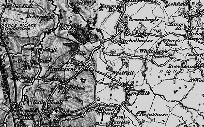 Old map of Hankelow in 1897