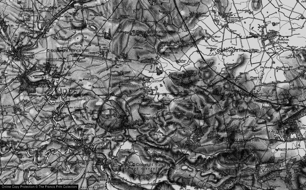 Old Map of Hankerton, 1896 in 1896