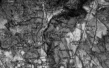 Old map of Winterburn Moor in 1898