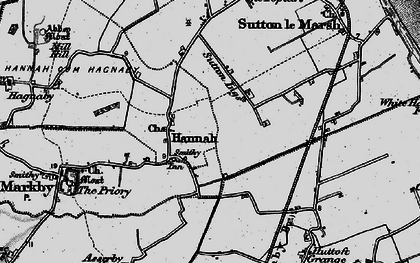 Old map of Hannah in 1898