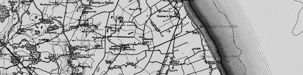 Old map of Hannah in 1898