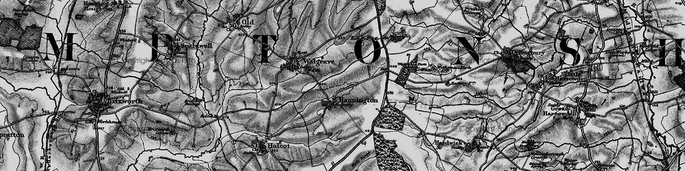 Old map of Badsaddle Wood in 1898