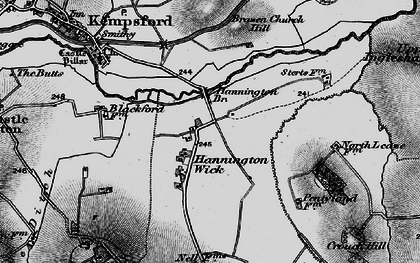 Old map of Brazen Church Hill in 1896