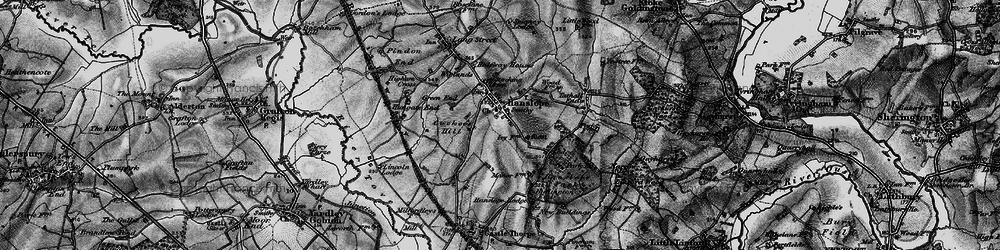 Old map of Hanslope in 1896