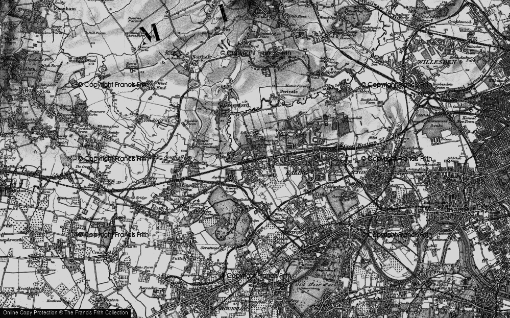 Old Map of Hanwell, 1896 in 1896