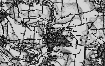 Old map of Hanworth in 1899