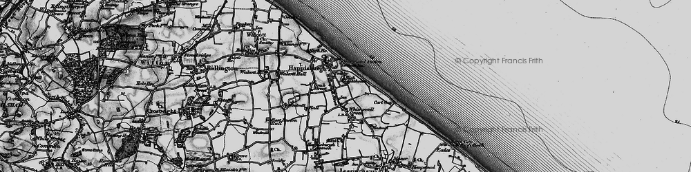 Old map of Happisburgh in 1898