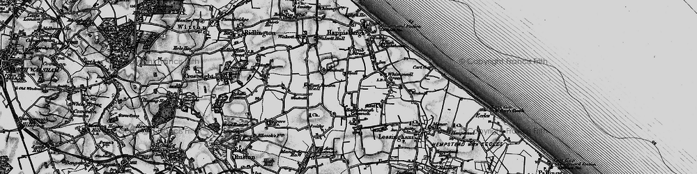Old map of Happisburgh Common in 1898