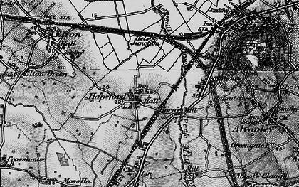 Old map of Hapsford in 1896