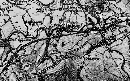 Old map of Hapton in 1896