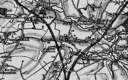 Old map of Hapton in 1898