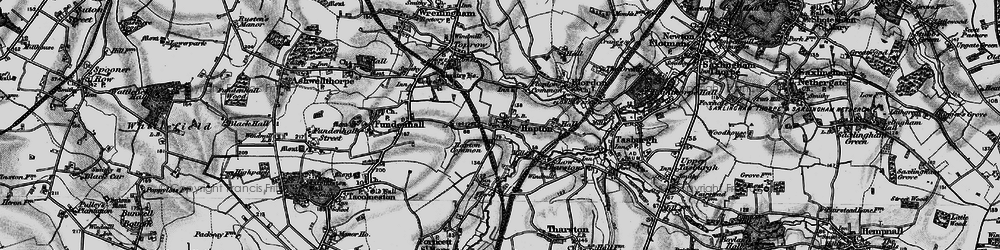 Old map of Hapton in 1898