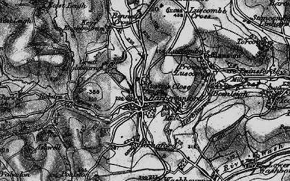Old map of Harbertonford in 1898