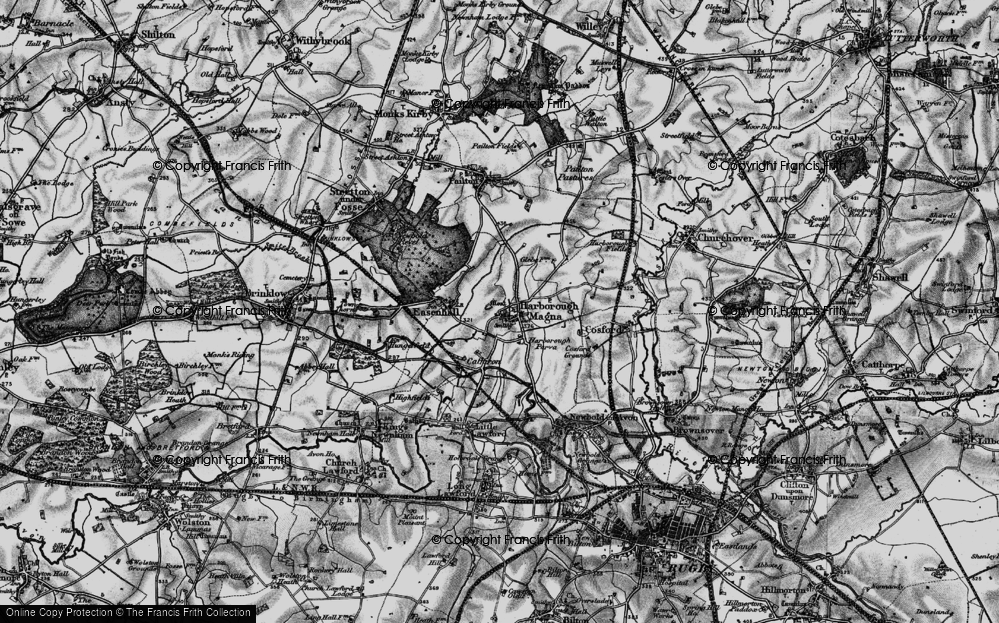 Old Map of Harborough Magna, 1899 in 1899