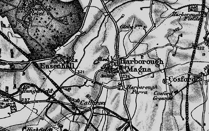 Old map of Harborough Magna in 1899