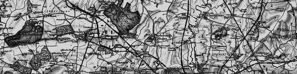 Old map of Harborough Magna in 1899
