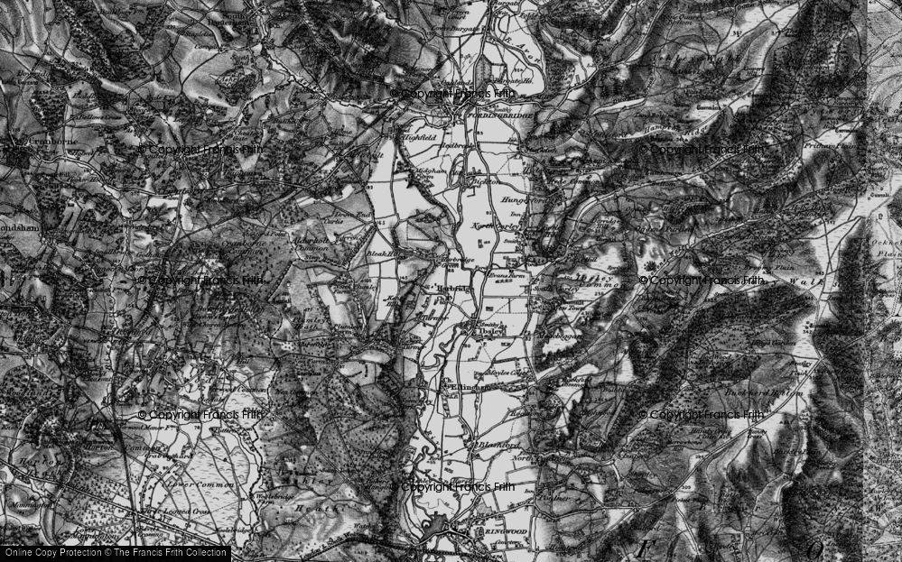 Old Map of Harbridge Green, 1895 in 1895