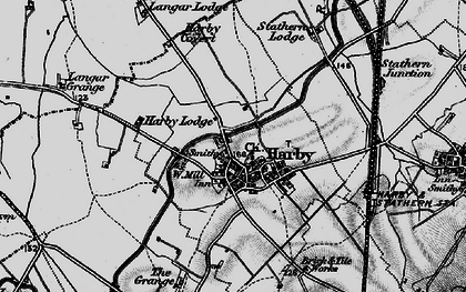 Old map of Langar Lodge in 1899