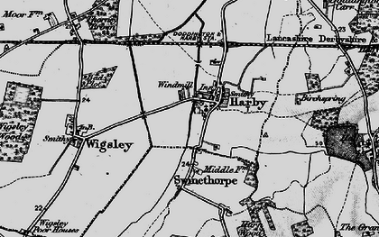Old map of Harby in 1899