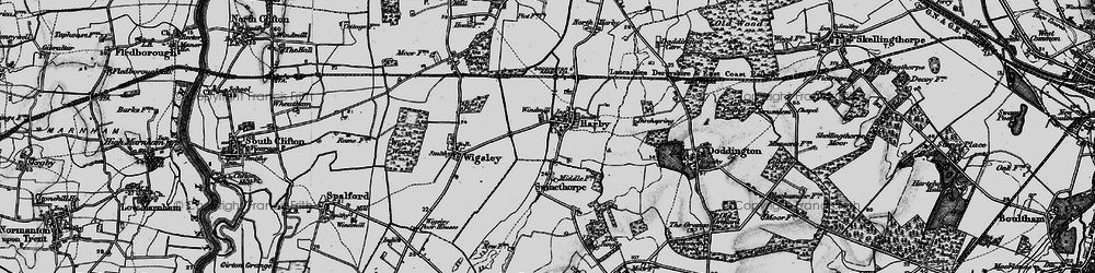 Old map of Harby in 1899