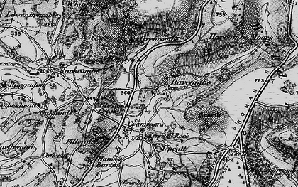 Old map of Harcombe in 1898