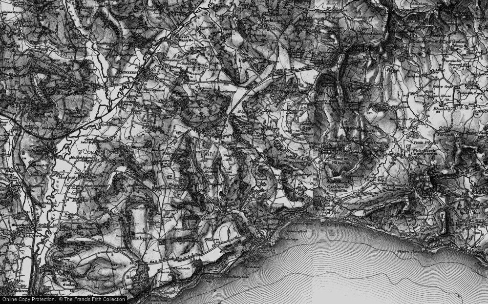 Old Map of Harcombe Bottom, 1898 in 1898