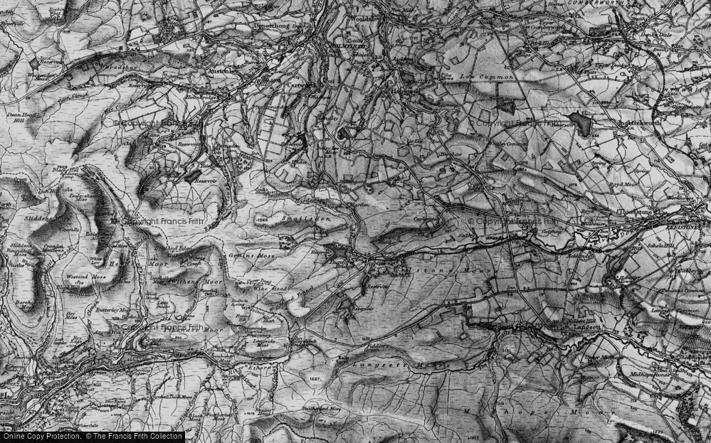 Old Map of Harden, 1896 in 1896