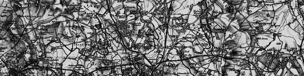 Old map of Harden in 1899