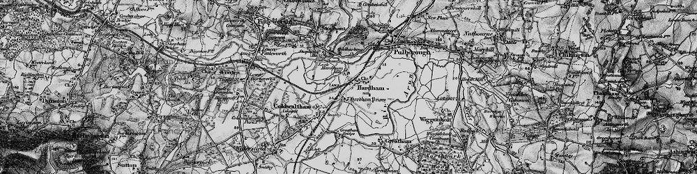 Old map of Hardham in 1895