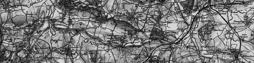 Old map of Hardington Moor in 1898