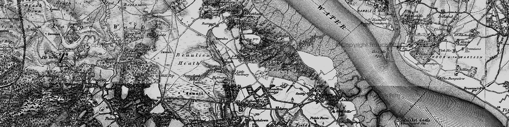 Old map of Hardley in 1895