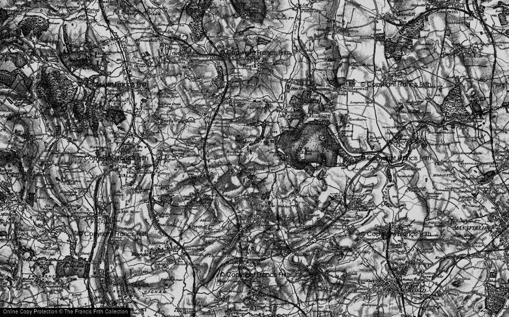 Old Map of Hardstoft, 1896 in 1896