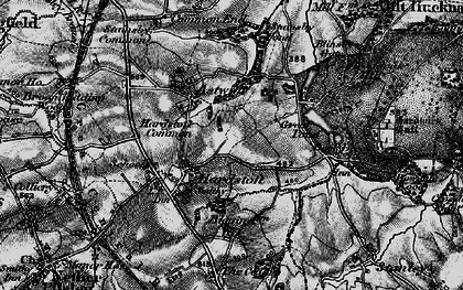 Old map of Hardstoft in 1896