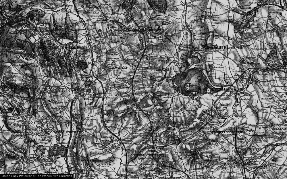 Old Map of Hardstoft Common, 1896 in 1896