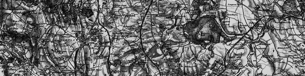 Old map of Hardstoft Common in 1896