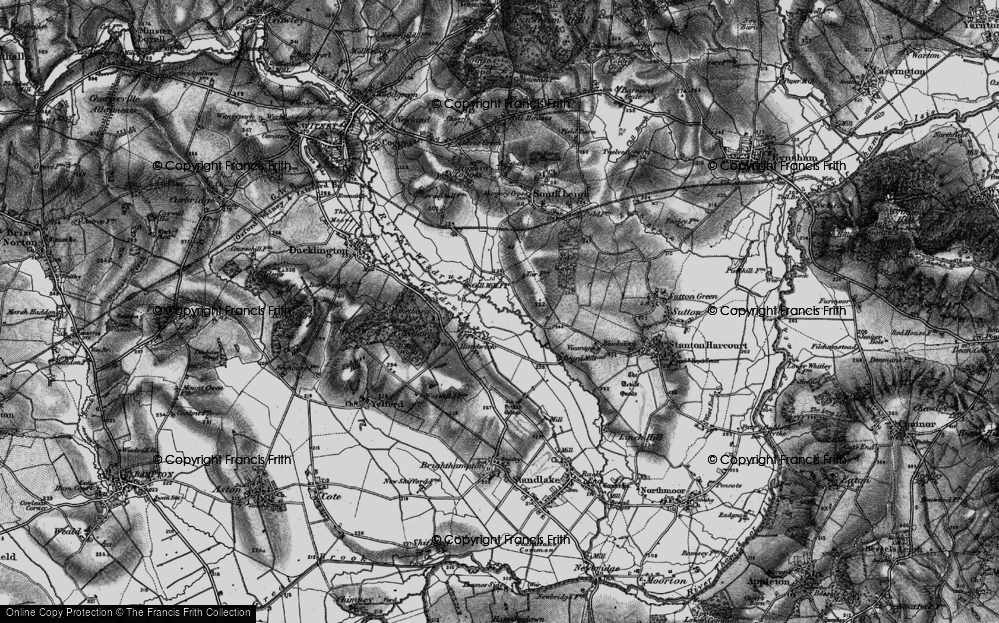 Old Map of Historic Map covering Breach Farm Cott in 1895