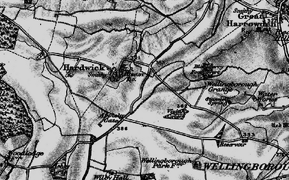 Old map of Blackberry Fox Covert in 1898