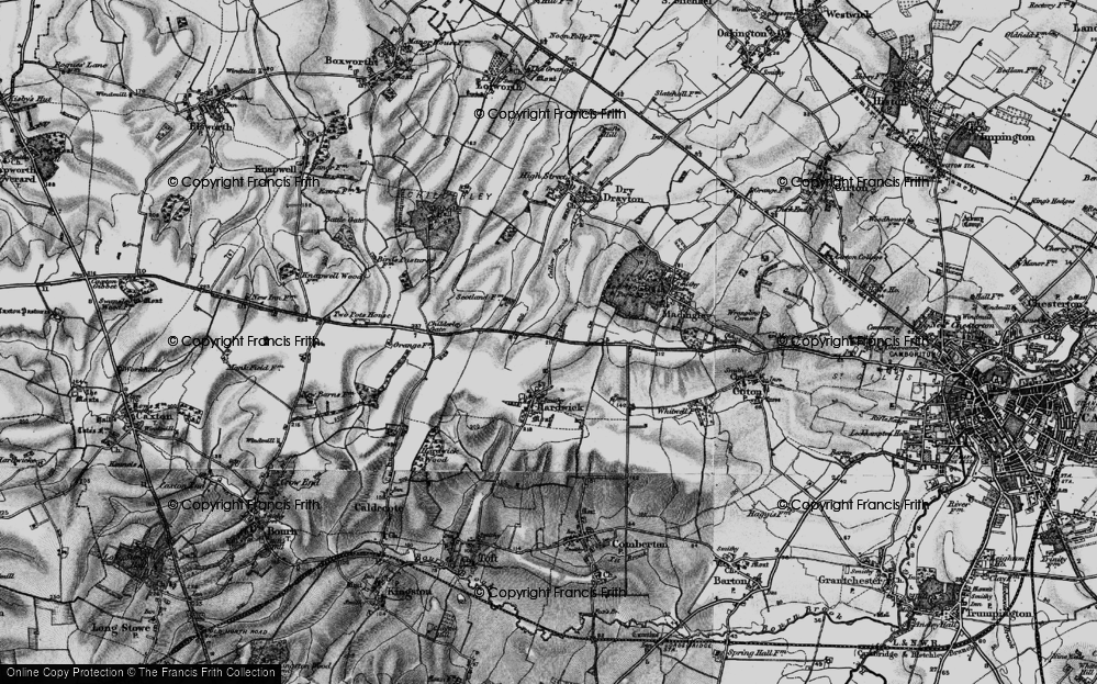 Old Map of Hardwick, 1898 in 1898